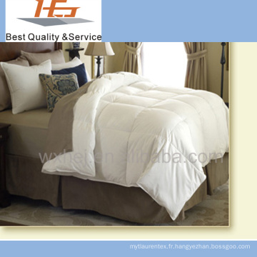Quilting Blanc Damask Duvet Set de couette Set de lit housse de couette taie d&#39;oreiller drap housse